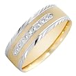 Gentlemens Ring With Genuine Diamonds Made of Two tone Gold. Total item weight 5.4g - Size 11.5 (Size 11.5)