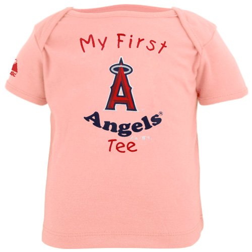 Majestic Los Angeles Angels of Anaheim Infant Girls Pink My First Tee T-shirt (3-6 Months)