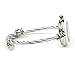 Womens Silver Classic Twisted Band Bracelet Round Wrist Watch White