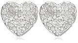 Image of 9ct White Gold 0.20ct Diamond Heart Stud Earrings