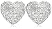 9ct White Gold 0.20ct Diamond Heart Stud Earrings