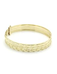 14K Yellow Gold 11mm Semanarios Set Of Seven 2.5 Diameter Bangle Bracelets