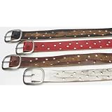 Neves 100% Full Grain Distressed Leather Complete Belts w Basic Buckles by Neves