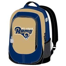 St. Louis Rams NFL Backpack with Embroidered Team Logo