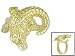  : 14KT ARTFORMED CROCODILE RING