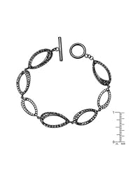 Clear and Black Drop Bracelet