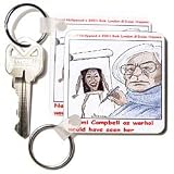 Naomi Campbell As Warhol Might Have Seen Her - Set Of 6 Key Chains