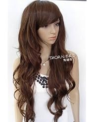 Taobaopit Beautiful Brown Curly Long Hair Wig Human Health