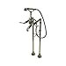 Rohl AKIT1901XMTCB Kit Palladian Floor Mounted Exposed Tub Shower Mixer Package with Handshower and Palladian Cross Handles includes A1901XM, Tuscan Brass