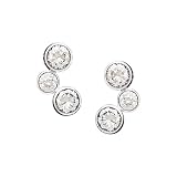 3 Cubic Zirconia 1 1/4 ct. Earrings in 14K White Gold