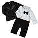 FEESHOW Baby Boy's 2Pcs Gentleman Wedding Formal Tuxedo Suit Romper Outfit Set