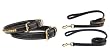 COLLAR & LEAD SET - SMALL - 11-14" - Olympus Leather Studded Collar