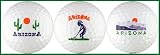 Arizona Golf Balls w/ Cactus, Golfing Kokopelli & Mountains