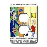 Londons Times Funny Animals Cartoons - Three Little Pigs And Homeowners Insurance - Light Switch Covers - 2 plug outlet cover