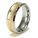 Concave Gold Inlay Celtic Tungsten Carbide Wedding Band Ring