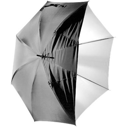 Impact Convertible Umbrella - White Satin with Removable Black Backing - 45B0053NWFFM 