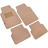 Highland 4460500 Pacific Coast Highway Tan Luxury Carpet Floor Mat - 4 Piece