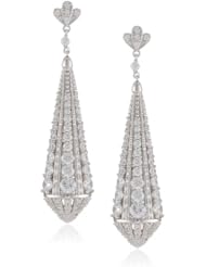CZ by Kenneth Jay Lane "Vintage Collection" 18 cttw Deco Tear Drop Earrings