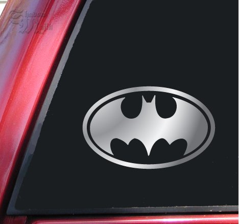 Batman Bat Symbol Vinyl Decal Sticker - Shiny Chrome