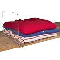 Acrylic Shelf Dividers for Wood Shelves - (Clear)