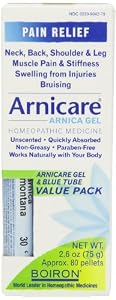Boiron Arnicare Gel With Multi Dose (Blue) Tube for Muscle Aches, 2.6 Ounce gel + 80 Pellets
