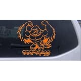 6in X 6.5in Orange -- Muscular Bald Eagle Animals Car Window Wall Laptop Decal... by Rad Dezigns