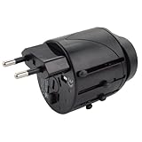 Compact Universal All-In-One International Travel Power Adapter Plug. Over 150 countries including EURO: Germany Greece Hungary India Iran Israel