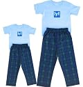 LYF=LOVE YOUR FAMILY Matching Family Pajamas & playwear outfits - SKYLIGHT Blue Tee & Pant Sets for the whole family!