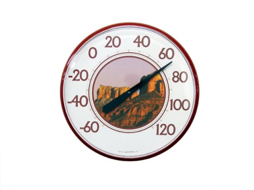 Chaney Instrument 12.5 Inch Indoor/Outdoor Thermometer, Canyons