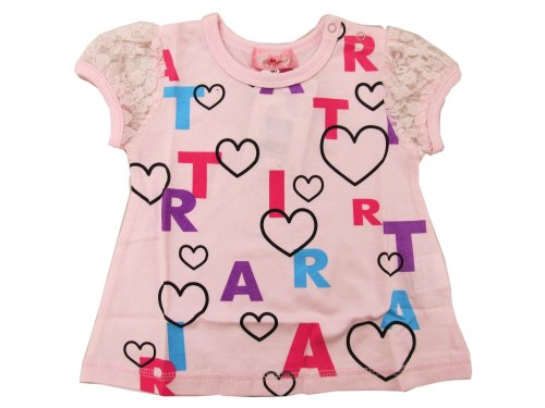 Fairy Baby ハート＆ロゴTシャツ 80cm ピンク [55] 30/SZ天竺 S21458-12