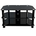Premier AV HF0032 Plasma & LCD Glass Stand upto 37" or 40Kgs with Cable Management -Black