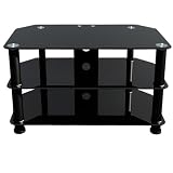Premier AV HF0032 Plasma & LCD Glass Stand upto 37 or 40Kgs with Cable Management -Black