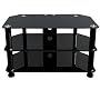 Premier AV HF0032 Plasma & LCD Glass Stand upto 37" or 40Kgs with Cable Management -Black