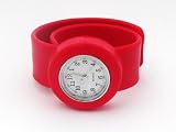 MINI SNAP/SLAP ON SILICONE WATCH - NEW SMALLER DESIGN - RED