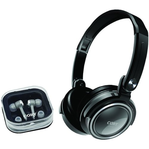 Coby Cv215blk Jammerz Headphones With Earbuds & Carrying Case (Black) (Headphones / Over The Head)