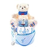 Sailor Boy New Baby Boy Diaper Cake - Great Shower Gift Idea or Table Centerpiece