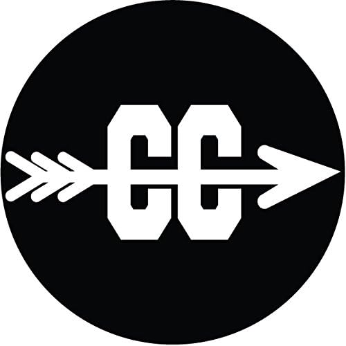 Cross Country Colored Round Magnet - Black