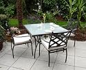 NOBLESSE Toulon M, Gartenm&ouml;bel aluminium 4 St&uuml;hle, 1 Tisch. anthrazit
