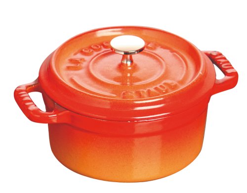 Staub Mini Round 3/4-Quart Cocotte, Orange