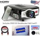 LCD Video Projector (Includes HDMI Cable & Extra Bulb) Great for DVD, Wii, XBox, Playstation