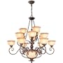 Lite Source C7940 17 Light Maxine Chandelier, Weathered Bronze