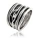 Unique Crushed Can Wide Armor Band Sterling Silver Ring (Size 6,7,8)