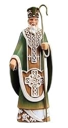 7" Woodcut Green Irish Saint Patrick Figure