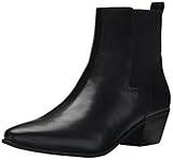 Nine West Women's Travers Leather Boot, Black/Black, 8.5 M US