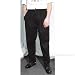San Jamar P017BK Poly Cotton Executive Pant with 2 Side and 1 Rear Pockets, X-Small, Black