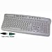 Multimedia White USB & PS/2 Combo Kybd with hot Keys Lg Enter Key
