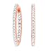 10K Pink Gold 3/4 ct. Diamond Hoop Earrings