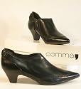 Edle COMMA Leder Stiefelette Ankle Boots schwarz