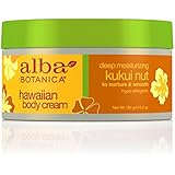 Alba Botanica Hawaiian Body Cream, Kukui nut, 6.5-Ounce Jar