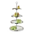 Two's Company Le Grande Buffet 4-Tier Round Mirrored Tray
